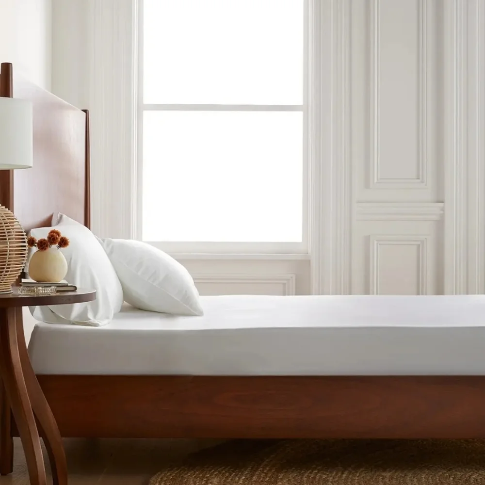 NWOT! Quince Organic Bamboo White Sheet & Pillowcases! Sz. King (960)_2